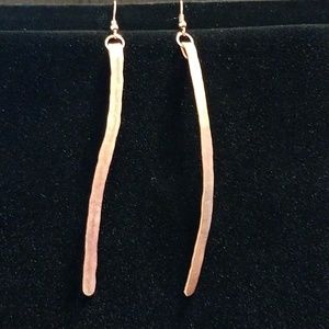 Hammered copper earrings (item#27)
